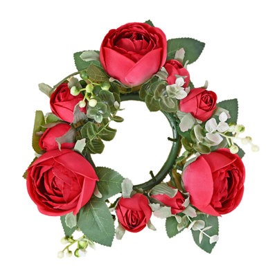 Couronne de 4 petites bougies roses