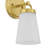 Pavlos 1-Light Modern Steel Dimmable Wall Sconce with Cloud Glass Shade