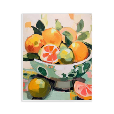  Fruit Basket Abstraction Wall Plaque Art by LSR Design Studio