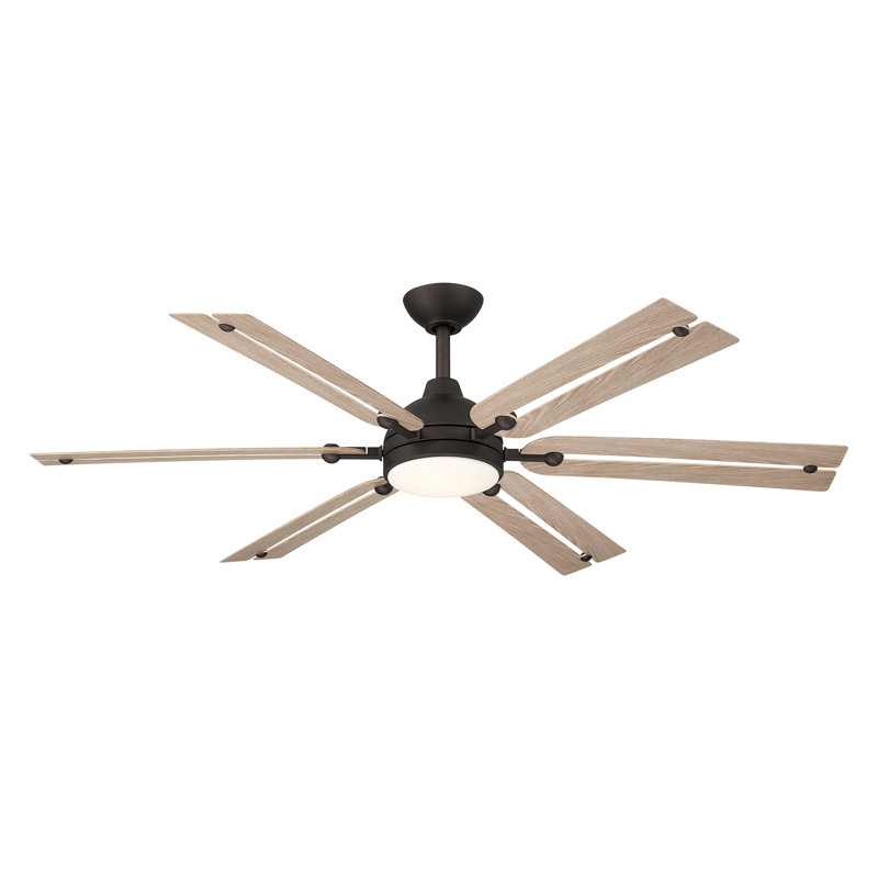 Allegata 56" 5CCT LED Smart Ceiling Fan, Bronze, Ashwood