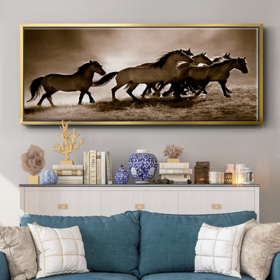 Chevaux sauvages - toile encadrée