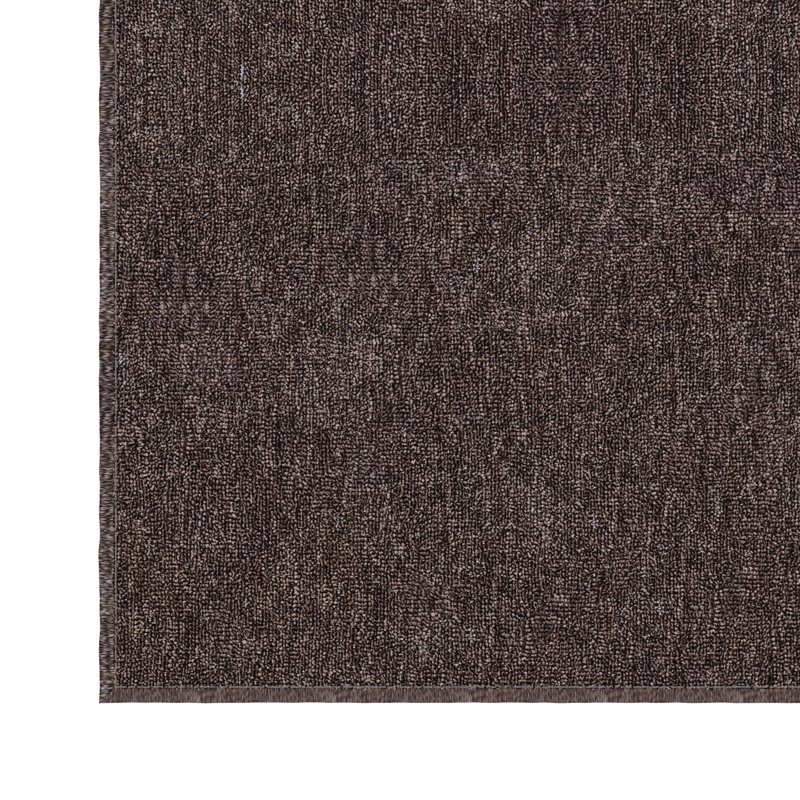Oscar Custom Cut Non-Slip Rubberback Extra Long Hallway Runner Rug for Kitchen, Living Room, Bedroom, Runner 2'7" x 6', Brown
