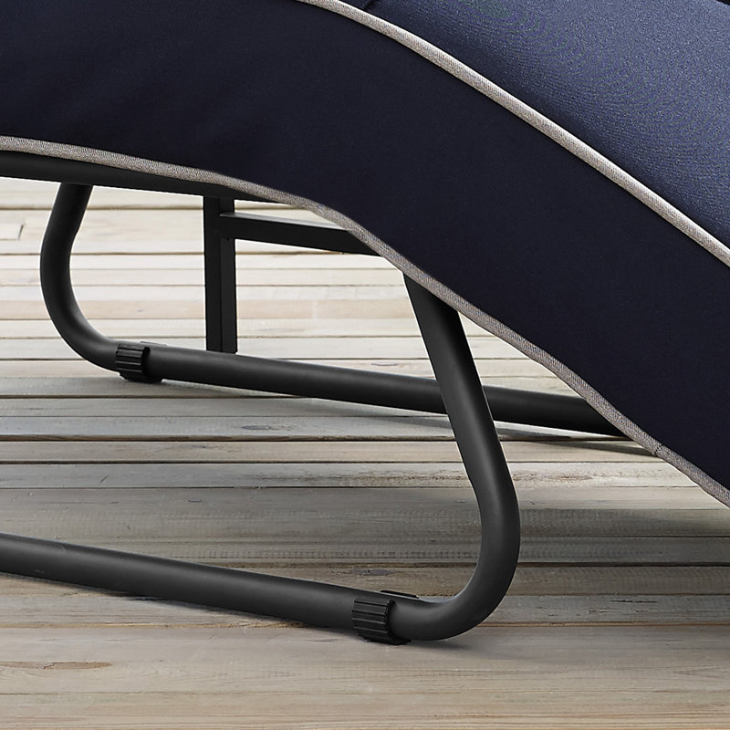 Méridienne inclinable simple avec coussin 45,8 po Andrew, Bleu marine