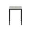 Ensemble de tables basses 3 pièces avec plateau en stratifié gris et structure en métal noir-130192383-130192385