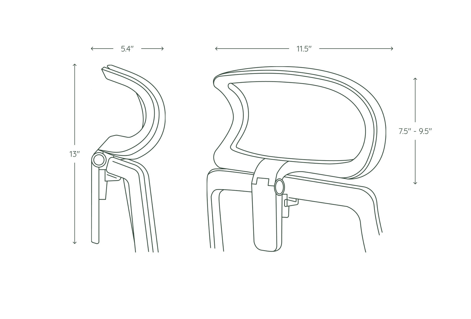 Ergonomic Chair Pro Headrest, White/Mineral