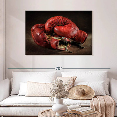 Sireci Red Leather Boxing Gloves