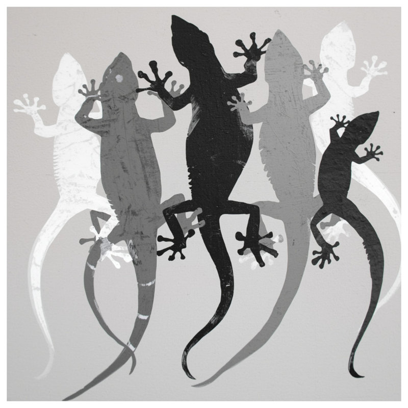 Coussins Gecko Silhouettes, 20 x 20 pouces