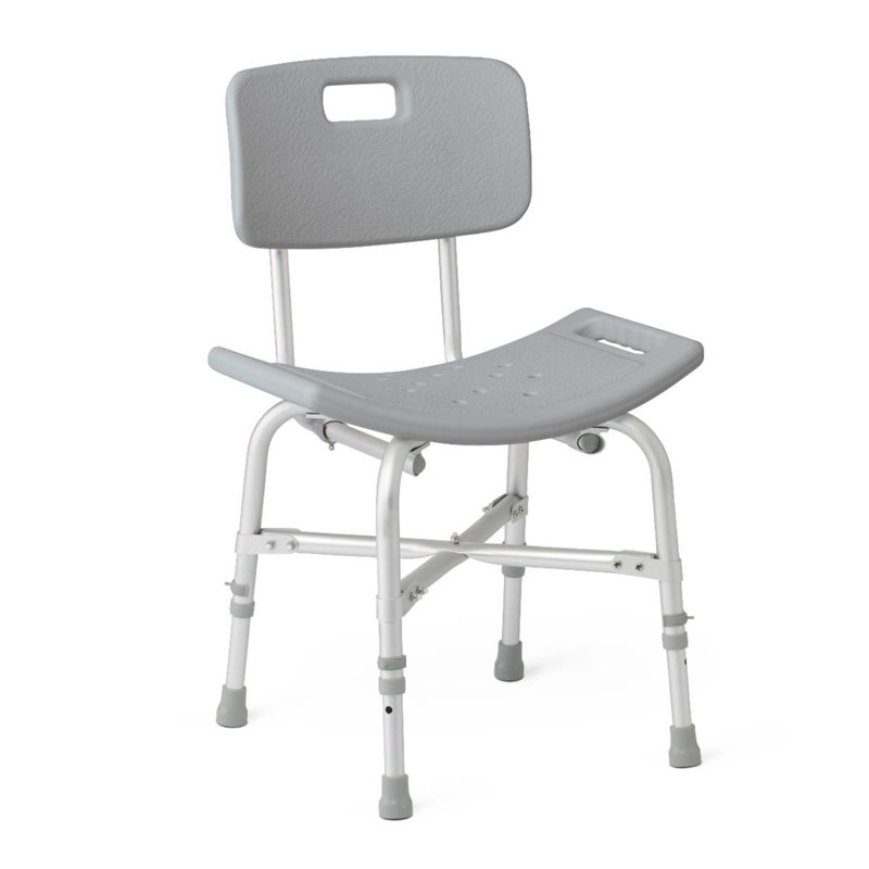 Bariatric Shower Chair With Backrest And Reinforced Frame, 550 Lb. Weight Capacity