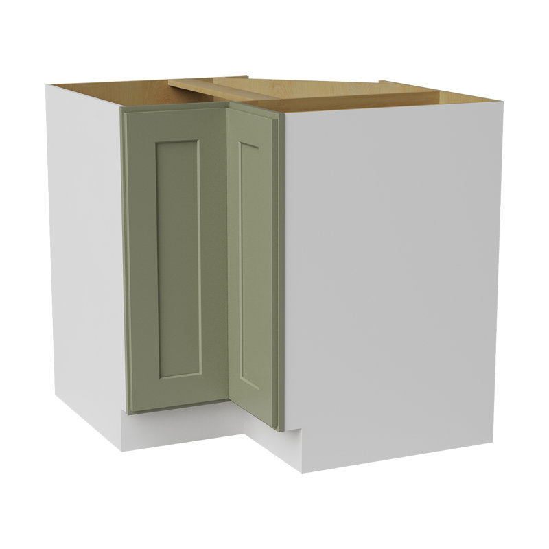 Armoire Base Lazy Susan, L 36 po x H 34,5 po x P 24 po, Vert sauge