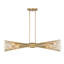 Iago 6 - Light Cone Modern Linear Chandelier in Brass-1446477389