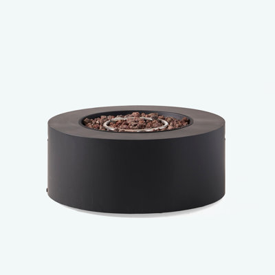 32" Patio 40,000 BTU Round Iron Propane Fire Pit,