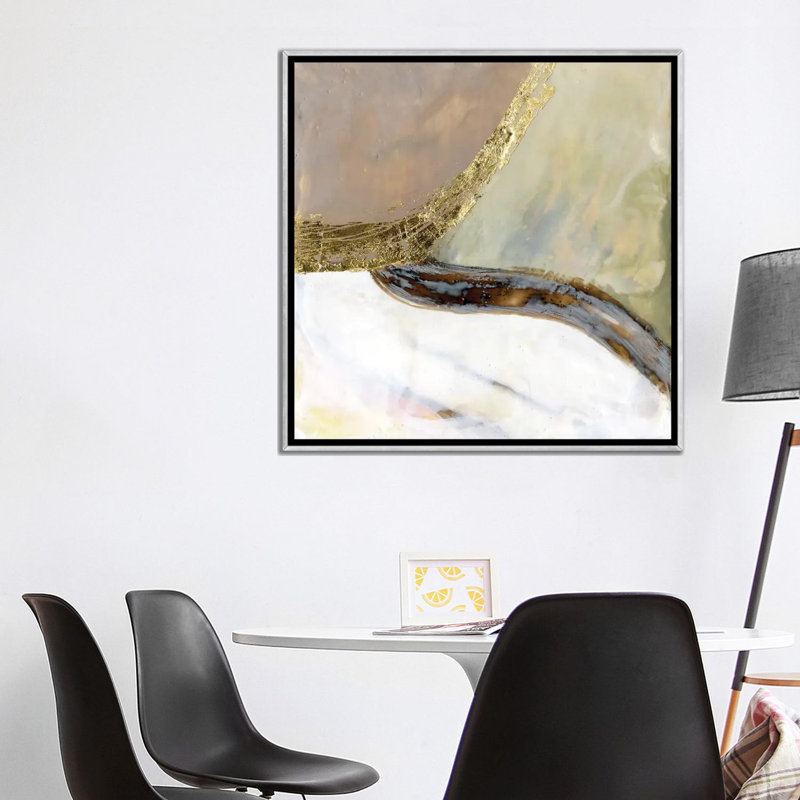 « Passerelles I » par Jennifer Goldberger-impression, H 37 po x l 37 po x P 1,5 po, Toile avec cadre argenté