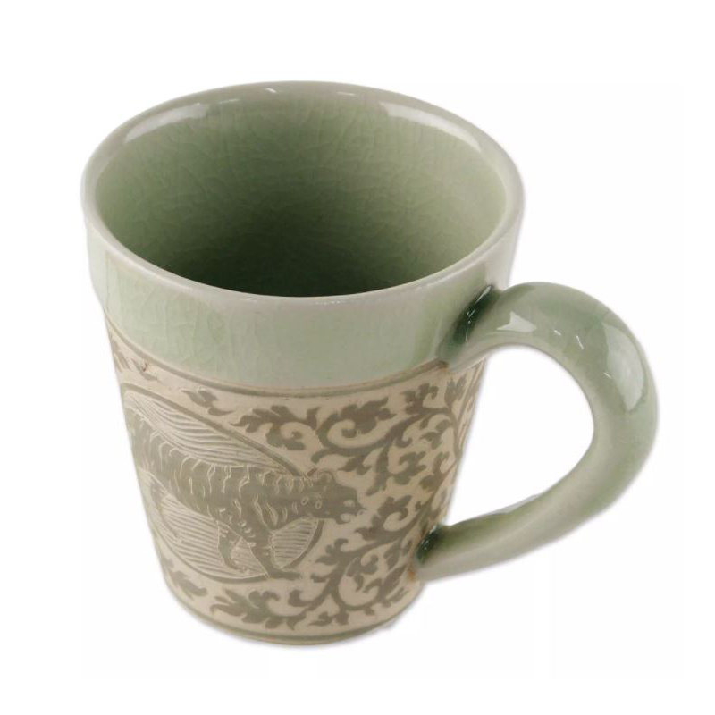 Tasse de café tigre du zodiaque thaïlandais