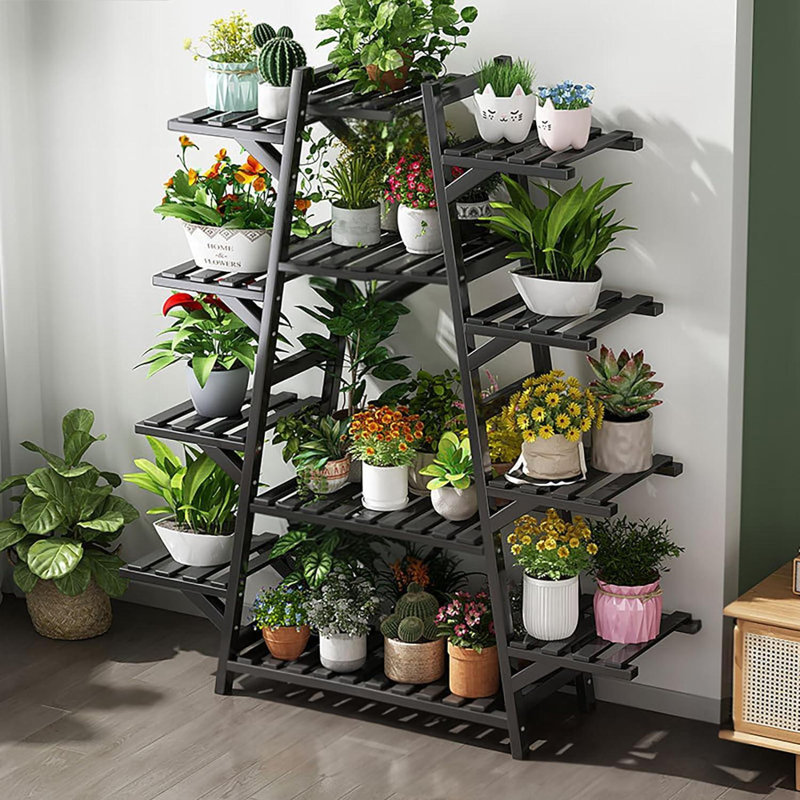Support à plantes à 12 niveaux pour l'intérieur et l'extérieur Semas, Noir