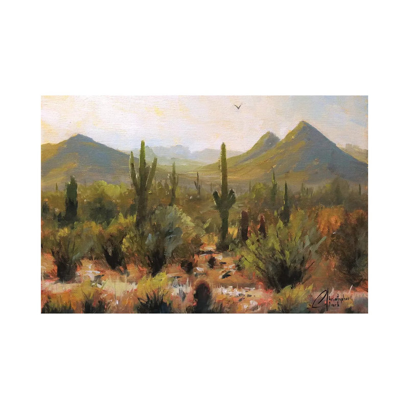 Morning At Lost Dog Wash Trail by Christopher Clark - Painting on Canvas, Wrapped Canvas, 101.6 cm H x 66.04 cm W x 1.91 cm D