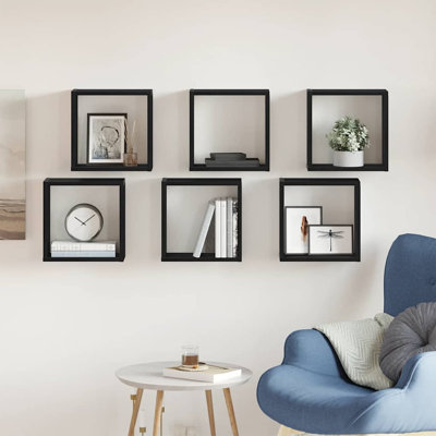  Wall Shelves Floating Rack Display Shelf Bookshelf Engineered Wood