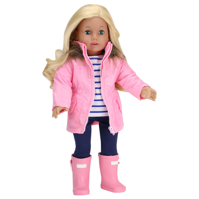 Doll Parka, Leggings, Stripe T and Wellies