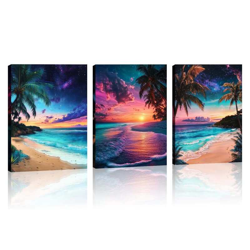 3 Piece Wrapped Canvas Print, 40 cm H x 30 cm W