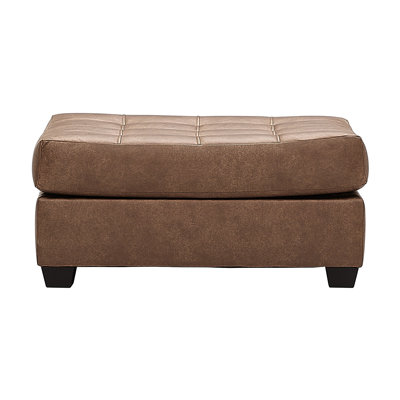 38" Upholstered Rectangular Ottoman - Urban Caramel