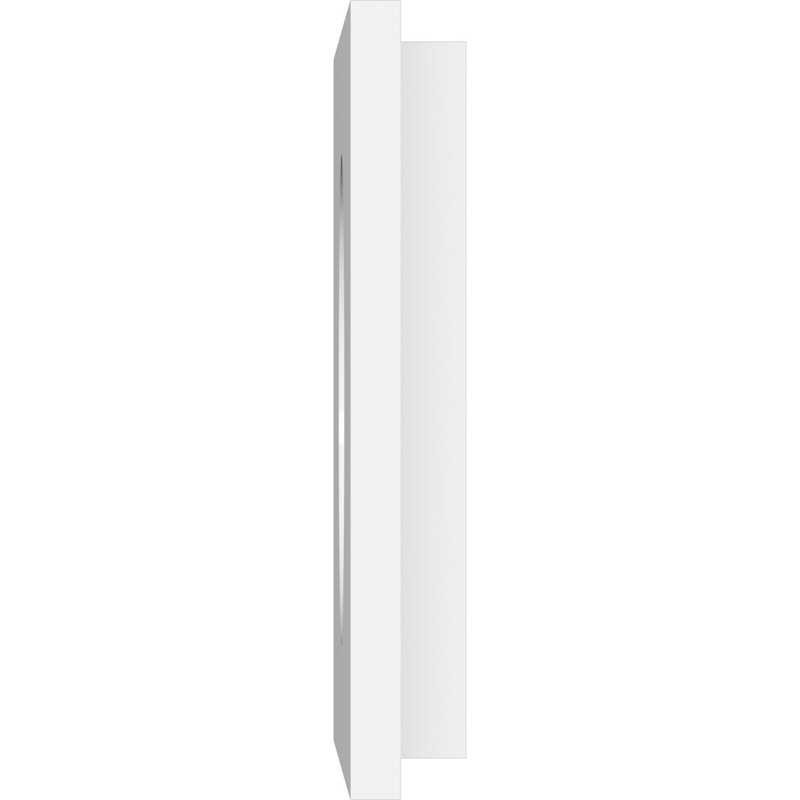 White PVC Rectangle Contemporary Ceiling Medallion, 12" x 6"