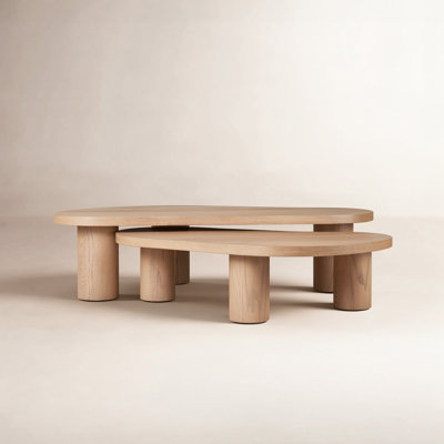 Joji Nesting Coffee Tables-Natural Oak Veneer