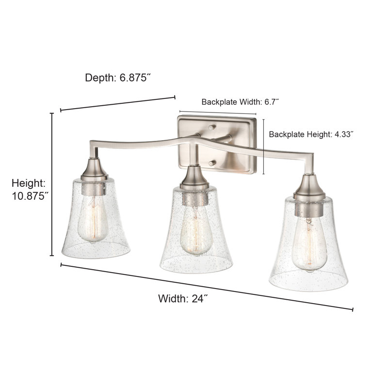 Tonichia 3 - Light Dimmable Vanity Light, Matte Black