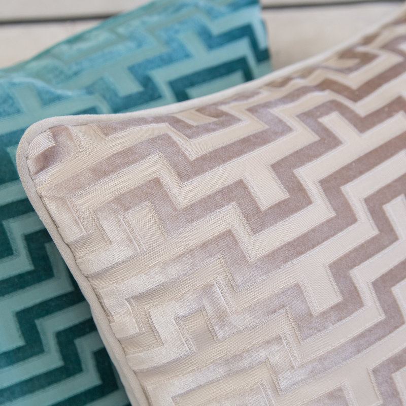 Housse et insert de coussin d'extérieur en soie Keaya, Brun clair