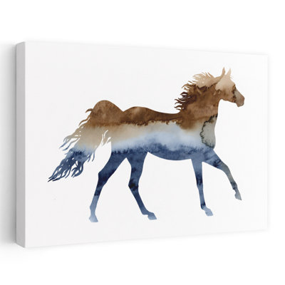 Art abstrait cheval contemporain