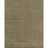 Hand Knotted Wool Oriental Area Rug in Dark Green