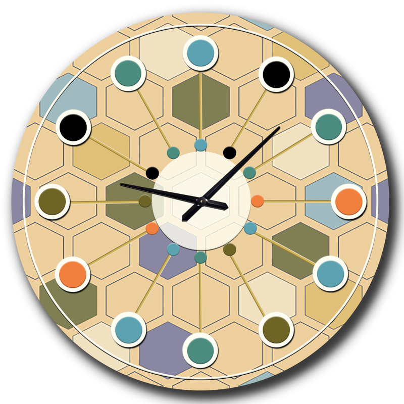 Horloge murale rétro Mid-Century, Petit