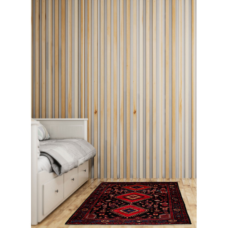 Tapis noir 4 pi 7 po x 6 pi 6 po Villa