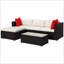 Ensemble de conversation moderne, ensemble de mobilier de patio 5 pièces, ensemble de canapé modulaire d'extérieur-125413236