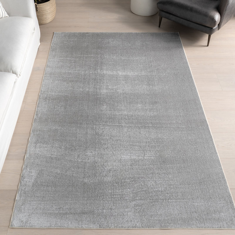 Argelia Solid Machine Washable Area Rug, Rectangle 6'7" x 9'