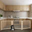 Solid Wood Free Standing Pet Gate