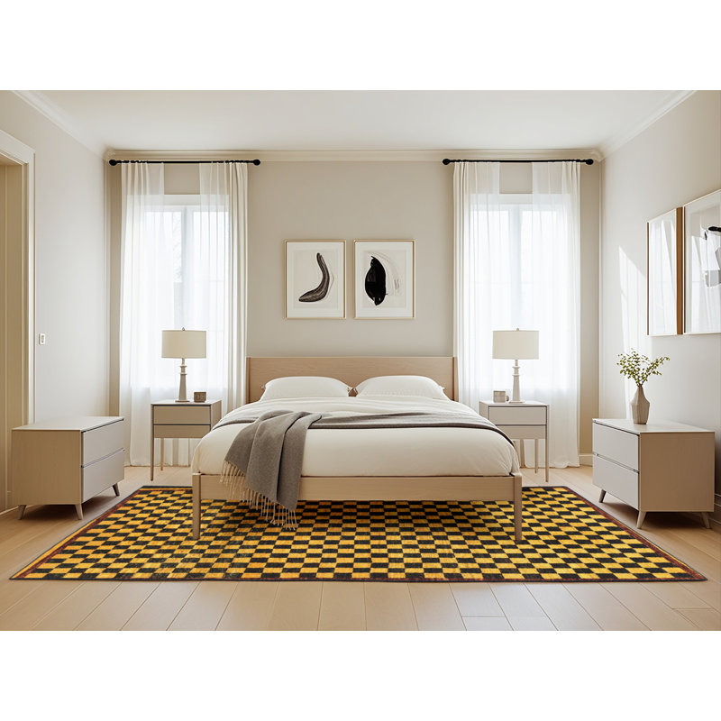 Geometric Indoor Rug, Rectangle 5' x 8'