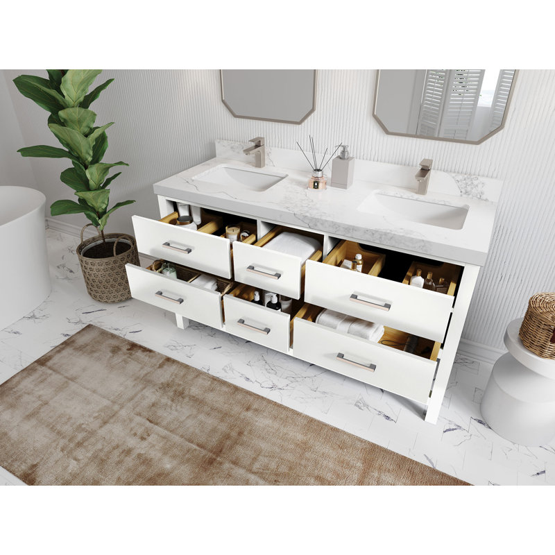 Ensemble de meuble-lavabo double 60 po Parker, WWCL1558
