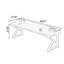 Bureau rectangulaire en bois massif brun noisette-778423504
