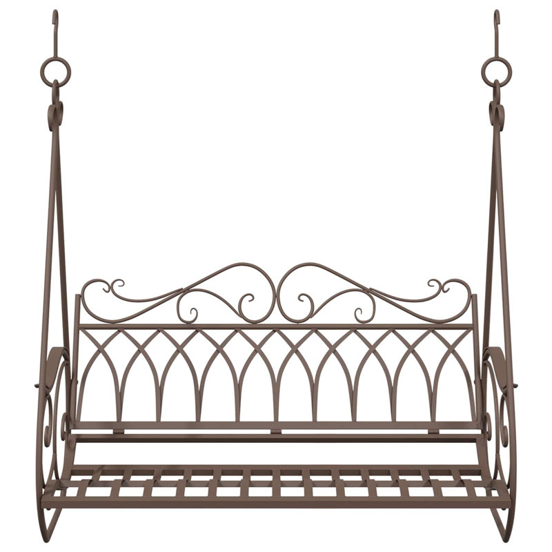 Porch Swing with Canopy, Antique Brown, 112cm