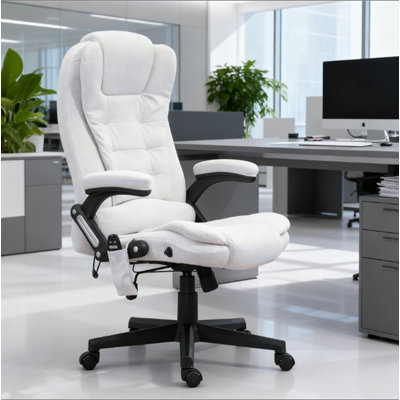 Fauteuil de massage avec dossier chauffant et dossier haut inclinable