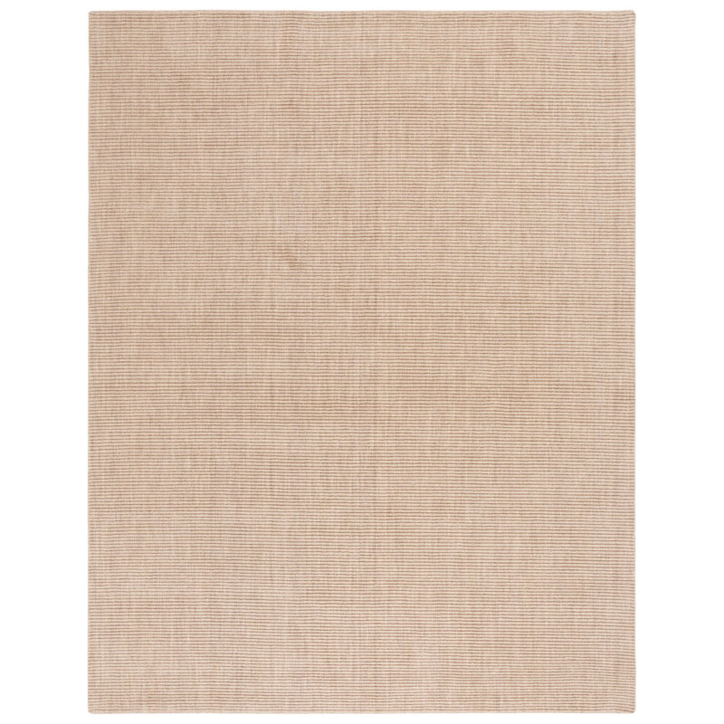 Tapis beige en laine / coton tissé à la main Brierly, Rectangle 8 pi x 10 pi