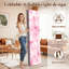 Cloison pliante 4 panneaux paravent à motif d'aquarelle rose royal délicat séparateur de cloison en toile-1823590523-1823590522