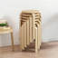 Ensemble de tabourets empilables en bois cintré de 6 po, 18 po, empilables et sans dossier