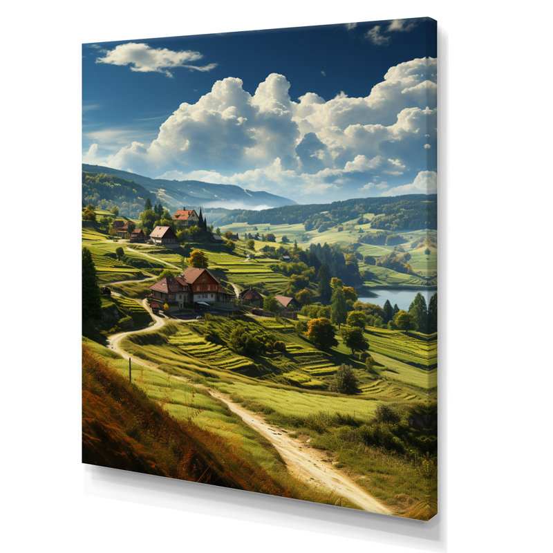 Bavumile, Allemagne, campagne allemande, champ I, H 44 po x l 34 po x P 1,5 po, Toile tendue