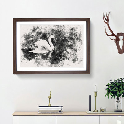 Swan - Picture Frame Graphic Art Print