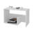White Side Table in Melamine with Open Storage