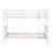 Classic Twin Over Bunk Bed, White Wood Design, Top Guard Rails, For Easy Climb, No Box Spring Needed, Great Youth Spaces Finish, Safe With - To Use , Foundation Required, Bedrooms-1617631978-1617631976