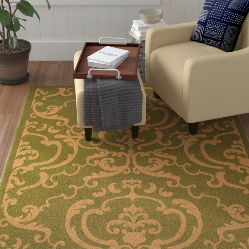 Arellanes Performance Oriental Indoor/Outdoor Area Rug, Rectangle 5'3" x 7'7"