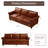 80" Faux Leather Rolled Arm Sofa with Storage-679519018