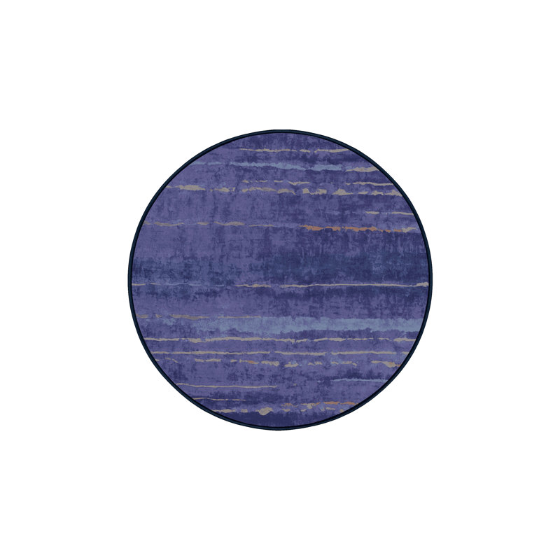 Machine Washable Purple Area Rug, Round 8'