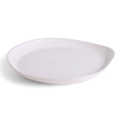 Plat de service rond en grès